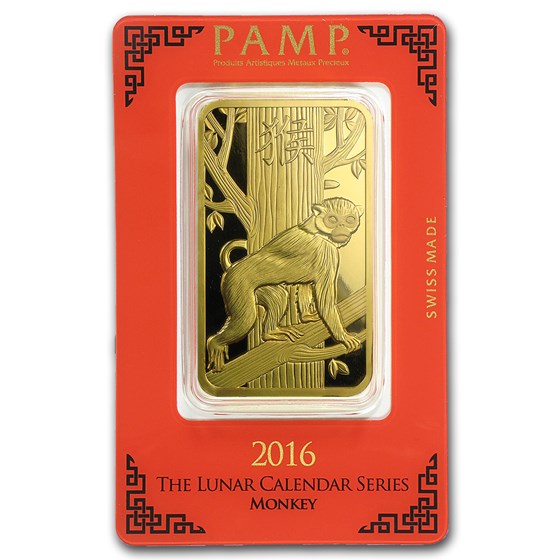 100 gram Gold Bar - PAMP Suisse Year of the Monkey (In Assay) 100 gram Gold Bar - PAMP Suisse Year of the Monkey (In Assay)
